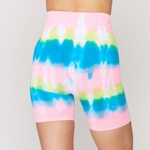 Spiritual Gangster tie dye biker shorts size M/L